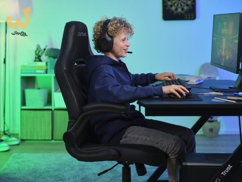Fotel gamingowy TRUST GXT703 RIYE GAMING CHAIR BLACK (25128) Fotel gamingowy TRUST GXT703 RIYE GAMING CHAIR BLACK (25128)