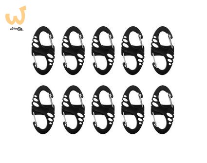 Zestaw karabińczyków Mil-Tec S-Hook - Czarny Zestaw karabińczyków Mil-Tec S-Hook - Czarny