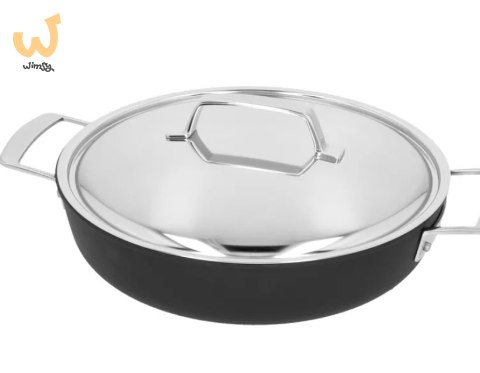Głęboka patelnia tytanowa z 2 uchwytami i pokrywką DEMEYERE Alu Pro 5 40851-176-0 - 28 cm Głęboka patelnia tytanowa z 2 uchwytami i pokrywką DEMEYERE Alu Pro 5 40851-176-0 - 28 cm