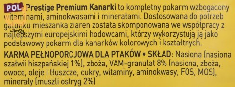 VL Prestige Premium Canaries 2,5KG dla Kanarka VL Prestige Premium Canaries 2,5KG dla Kanarka