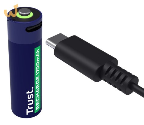 Baterie AA Trust USB-C RECHARGEABLE BATTERIES 2P Baterie AA Trust USB-C RECHARGEABLE BATTERIES 2P