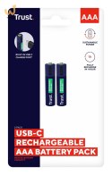 Baterie AAA Trust USB-C RECHARGEABLE BATTERIES 2P