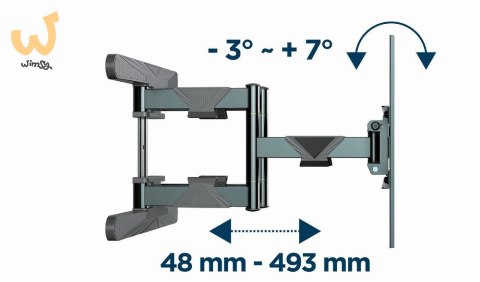 GEMBIRD REGULOWANY UCHWYT ŚCIENNY LCD 40"-80" VESA MAX 600 X 400MM, DO 50KG GEMBIRD REGULOWANY UCHWYT ŚCIENNY LCD 40"-80" VESA MAX 600 X 400MM, DO 50KG