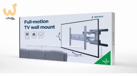 GEMBIRD REGULOWANY UCHWYT ŚCIENNY LCD 40"-80" VESA MAX 600 X 400MM, DO 50KG GEMBIRD REGULOWANY UCHWYT ŚCIENNY LCD 40"-80" VESA MAX 600 X 400MM, DO 50KG