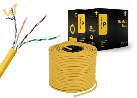 GEMBIRD UTP KABEL DRUT KAT 5E CCA 305M ŻÓŁTY AWG24 GEMBIRD UTP KABEL DRUT KAT 5E CCA 305M ŻÓŁTY AWG24