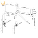 NANORS UNIWERSALNY BIURKOWY UCHWYT/STATYW ALUMINIOWY DO MIKROFONU RS471