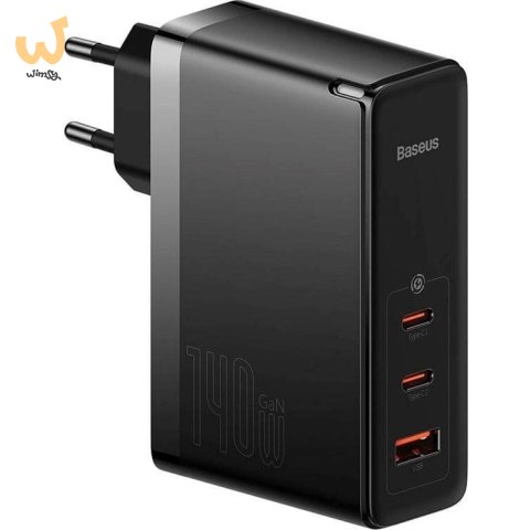 BASEUS ŁADOWARKA SIECIOWA 2X USB-C + USB (CZARNA) BASEUS ŁADOWARKA SIECIOWA 2X USB-C + USB (CZARNA)