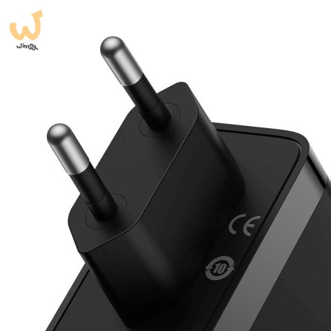 BASEUS ŁADOWARKA SIECIOWA 2X USB-C + USB (CZARNA) BASEUS ŁADOWARKA SIECIOWA 2X USB-C + USB (CZARNA)