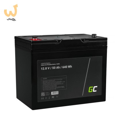 GREEN CELL AKUMULATOR LIFEPO4 CAV06 12/12,8V 50AH 640WH / M8 GREEN CELL AKUMULATOR LIFEPO4 CAV06 12/12,8V 50AH 640WH / M8