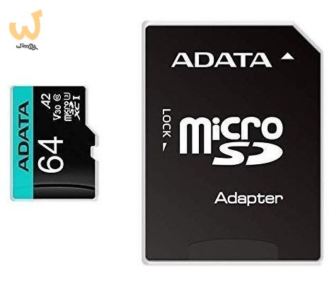 Karta pamięci z adapterem ADATA AUSDX64GUI3V30SA2-RA1 (64GB; Class 10, V30; + adapter) Karta pamięci z adapterem ADATA AUSDX64GUI3V30SA2-RA1 (64GB; Class 10, V30; + adapter)
