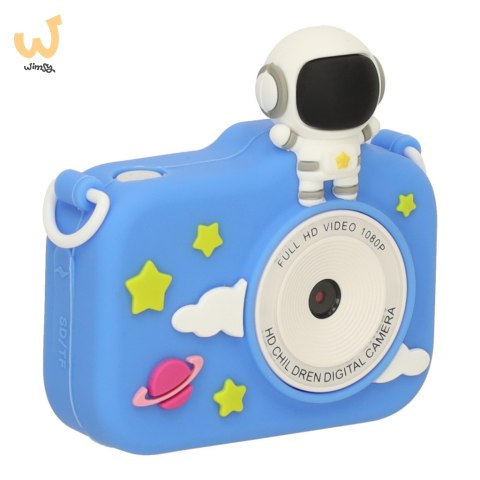 Aparat cyfrowy dla dzieci + karta 32GB niebieski astronauta Aparat cyfrowy dla dzieci + karta 32GB niebieski astronauta