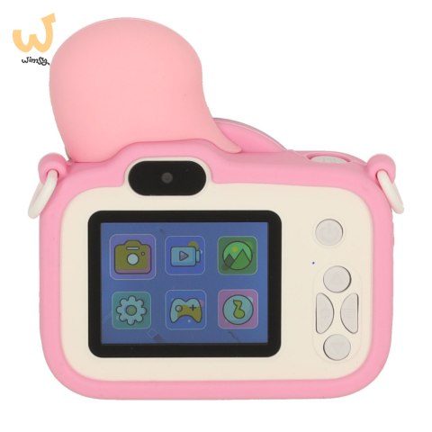 Aparat cyfrowy dla dzieci + karta 32GB różowy syrenka Aparat cyfrowy dla dzieci + karta 32GB różowy syrenka