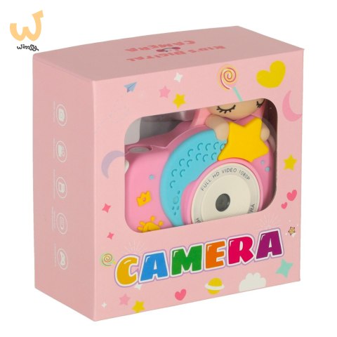 Aparat cyfrowy dla dzieci + karta 32GB różowy syrenka Aparat cyfrowy dla dzieci + karta 32GB różowy syrenka