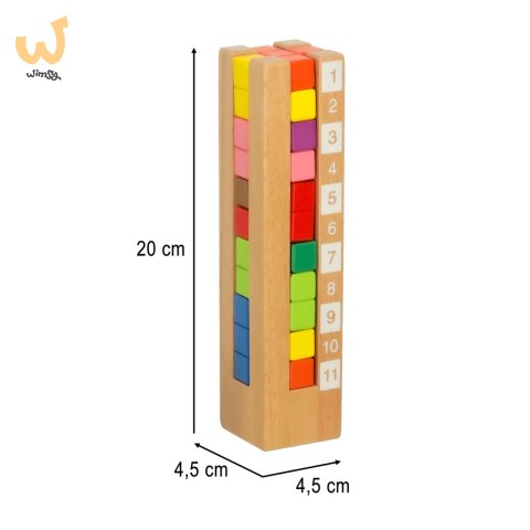 Klocki drewniane edukacyjne układanka Montessori kolorowe Klocki drewniane edukacyjne układanka Montessori kolorowe