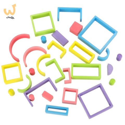 Klocki drewniane edukacyjne układanka tęcza puzzle montessori tęcza kolorowe Klocki drewniane edukacyjne układanka tęcza puzzle montessori tęcza kolorowe