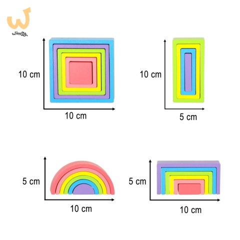 Klocki drewniane edukacyjne układanka tęcza puzzle montessori tęcza kolorowe Klocki drewniane edukacyjne układanka tęcza puzzle montessori tęcza kolorowe