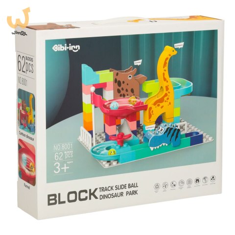Klocki konstrukcyjne tor kulkowy 62 el. Bibi-inn Klocki konstrukcyjne tor kulkowy 62 el. Bibi-inn