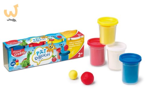 Masa plastyczna ciastolina 4x114g 4 kolory podstawowe Creative Maped Masa plastyczna ciastolina 4x114g 4 kolory podstawowe Creative Maped