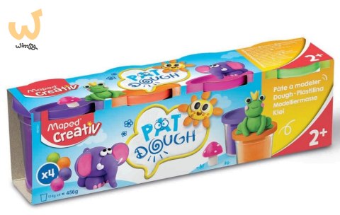 Masa plastyczna ciastolina Creativ 4x114g 4 kolory neonowe Maped Masa plastyczna ciastolina Creativ 4x114g 4 kolory neonowe Maped