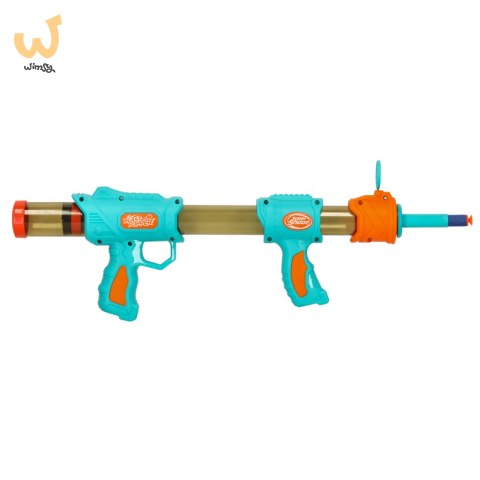 Pistolet karabin na kulki naboje 2w1 niebieski Pistolet karabin na kulki naboje 2w1 niebieski