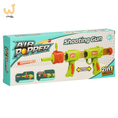 Pistolet karabin na kulki naboje 2w1 niebieski Pistolet karabin na kulki naboje 2w1 niebieski