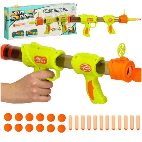 Pistolet karabin na kulki naboje 2w1 zielony Pistolet karabin na kulki naboje 2w1 zielony