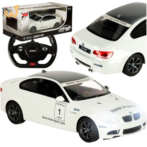 Samochód zdalnie sterowany Rastar 48000 BMW M3 1:14 biały Samochód zdalnie sterowany Rastar 48000 BMW M3 1:14 biały