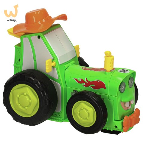 Traktor ciągnik zdalnie sterowany na pilota RC skaczący tańczący dźwięk zielony Traktor ciągnik zdalnie sterowany na pilota RC skaczący tańczący dźwięk zielony