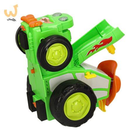 Traktor ciągnik zdalnie sterowany na pilota RC skaczący tańczący dźwięk zielony Traktor ciągnik zdalnie sterowany na pilota RC skaczący tańczący dźwięk zielony