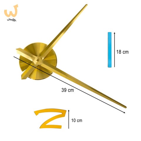 Zegar ścienny naklejany DIY regulowany 100x120 cm złote wskazówki kolorowy Zegar ścienny naklejany DIY regulowany 100x120 cm złote wskazówki kolorowy