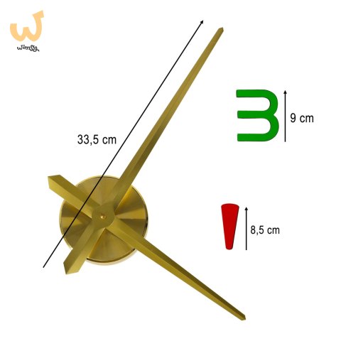 Zegar ścienny naklejany DIY regulowany 80-90 cm złoty kolorowy 4 cyfry Zegar ścienny naklejany DIY regulowany 80-90 cm złoty kolorowy 4 cyfry