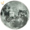 Zegar ścienny planeta księżyc z wyświetlaczem LED 32 cm szary