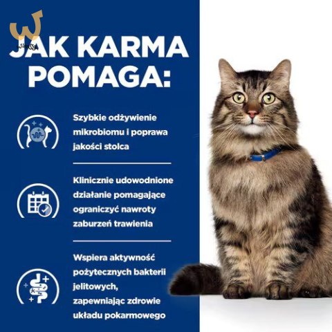 HILL'S Prescription Diet Gastrointestinal Biome Feline z kurczakiem - sucha karma wspomagająca trawienie dla kota - 1,5 kg HILL'S Prescription Diet Gastrointestinal Biome Feline z kurczakiem - sucha karma wspomagająca trawienie dla kota - 1,5 kg
