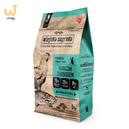Wiejska Zagroda karma sucha dla kota Kurczak z łososiem kocięta 5 kg