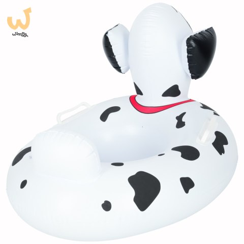 Kółko do pływania dla niemowląt koło pontonik dla dzieci dmuchany z siedziskiem dalmatyńczyk max 15kg 1-3lata Kółko do pływania dla niemowląt koło pontonik dla dzieci dmuchany z siedziskiem dalmatyńczyk max 15kg 1-3lata