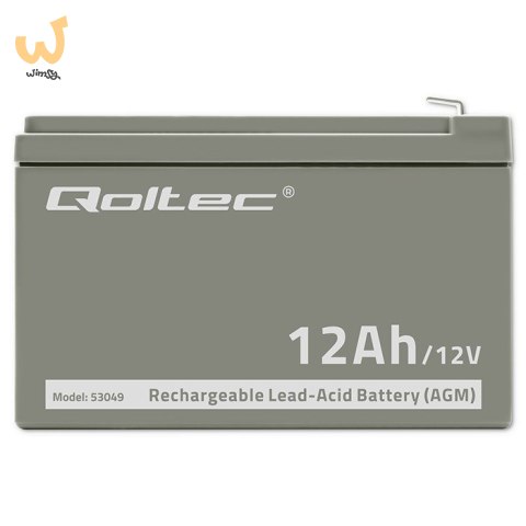 QOLTEC AKUMULATOR AGM | 12V | 12AH QOLTEC AKUMULATOR AGM | 12V | 12AH
