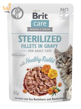 BRIT Care Cat Sterilized Rabbit Pouch - mokra karma dla kota - 85 g