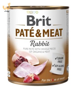 BRIT PATÉ & MEAT z królikiem - mokra karma dla psa - 800g