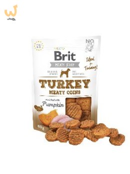 Brit Jerky Turkey Meaty Coins - Indyk - przysmak dla szczeniąt - 80g
