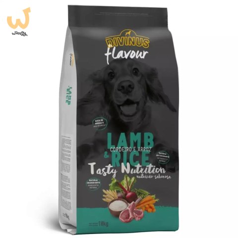 Divinus FLAVOUR dla psa jagnięcina z ryżem 18 kg