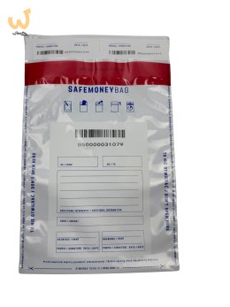 SAFEMONEYBAG Koperty bezpiecznie depozytowe transparent B5 190x260+35 100 szt