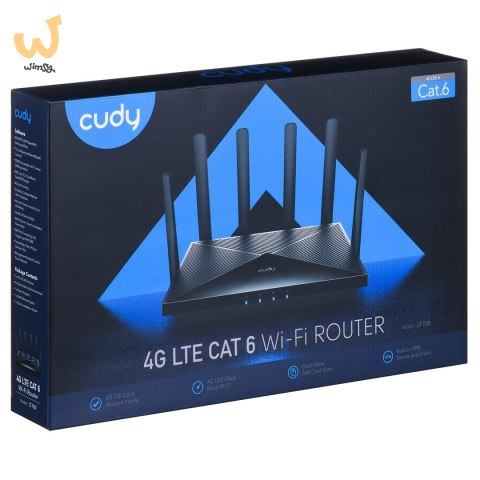 Router CUDY LT700_EU LAN Gigabit AC1200 Dual Band Wi-Fi Mesh 4G LTE Cat.6 Dual SIM Router CUDY LT700_EU LAN Gigabit AC1200 Dual Band Wi-Fi Mesh 4G LTE Cat.6 Dual SIM