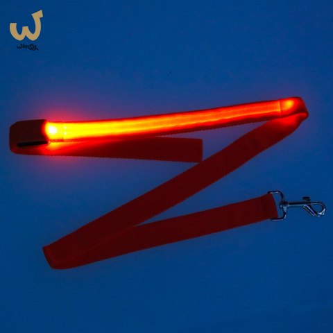 Smycz dla psa świecąca LED 2,5x120cm pomarańczowa Smycz dla psa świecąca LED 2,5x120cm pomarańczowa