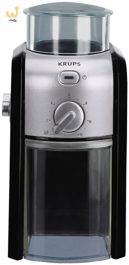 Młynek elektryczny do kawy Krups GVX242 (110W; żarnowy; kolor czarny, kolor srebrny) (WYPRZEDAŻ)