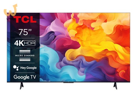 Telewizor TCL 75V6B LED 75'' 4K Ultra HD Google TV Dolby Audio DVB-T2 Czarny Telewizor TCL 75V6B LED 75'' 4K Ultra HD Google TV Dolby Audio DVB-T2 Czarny