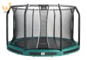 Trampolina Premium Ground Combo 427cm zielona