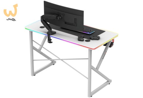 Biurko gamingowe Huzaro Hero 1.7 RGB White Biurko gamingowe Huzaro Hero 1.7 RGB White