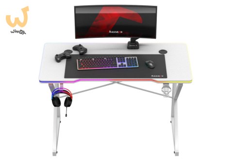 Biurko gamingowe Huzaro Hero 1.7 RGB White Biurko gamingowe Huzaro Hero 1.7 RGB White