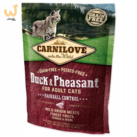 CARNILOVE CAT DUCK&PHEASANT HAIRBALL CONTROL 400G CARNILOVE CAT DUCK&PHEASANT HAIRBALL CONTROL 400G
