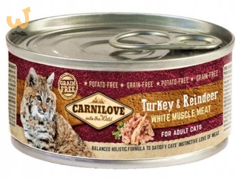 CARNILOVE WMM TURKEY &REINDEE FOR ADULT CATS 100 g